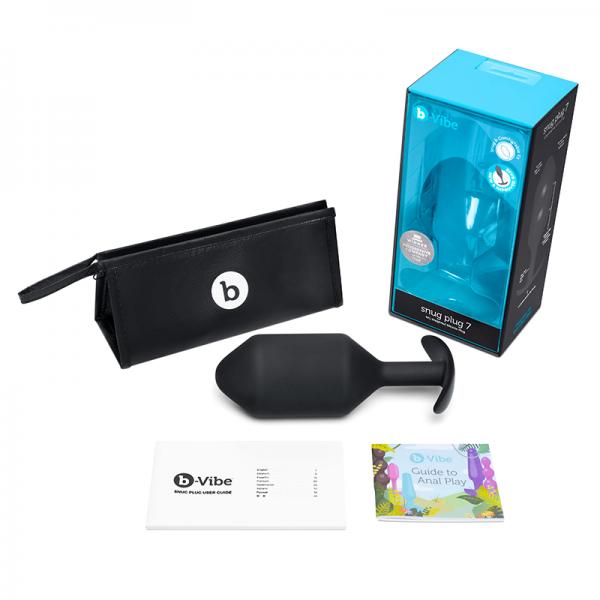 B-vibe Snug Plug 7 Black Sex Toy Product