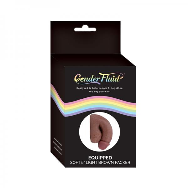 Gender Fluid Equipped Soft Packer 5 In. Light Brown Sex Toy Product