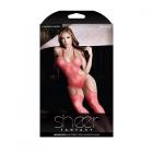Sheer Mesmerized Gartered Teddy Bodystocking Sunset Coral O/s Sex Toy Product
