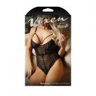 Vixen Wanderlust Crotchless Lace Teddy Black O/s Sex Toy Product