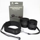 Spartacus Collar To Wrist Cuffs Neoprene Black Sex Toy Product