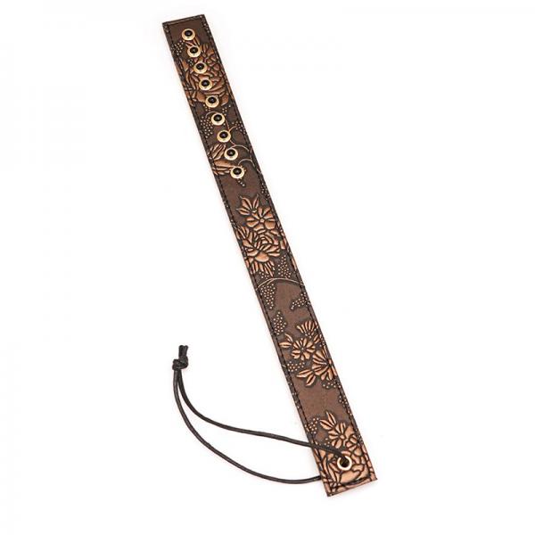 Spartacus  Paddle Brown Pu Floral Print With Gems Sex Toy Product