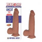 Realcocks Dual Layered Uncut Slider Thick Shaft 9.25 In. Brown Sex Toy Product