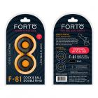 Forto F-81: Double Ring Liquid Silicone 44 Mm Black Sex Toy Product