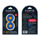 Forto F-81: Double Ring Liquid Silicone 44 Mm Blue Sex Toy Product