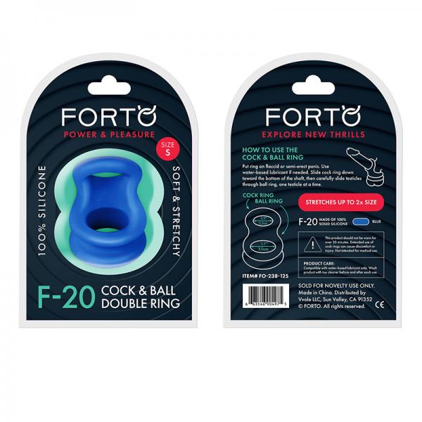 Forto F-20: Balls Stretcher Liquid Silicone 50/67 Blue Sex Toy Product
