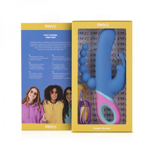 PMV20 Vice Double Vibrator Silicone Blue Sex Toy Product