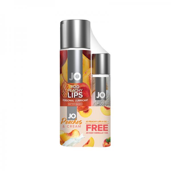 Jo H20 Peaches Lips 4 Oz. & Vanilla Cream 1 Oz. Sex Toy Product
