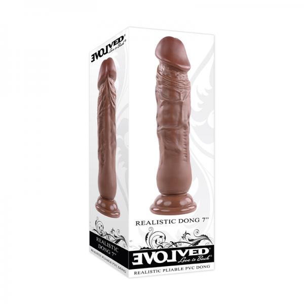 Evolved Realistic Dong 7 In. Dark Sex Toy Product
