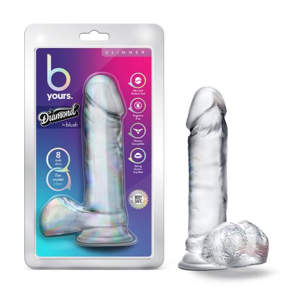 B Yours Diamond Glimmer 8 In. Clear Sex Toy Product