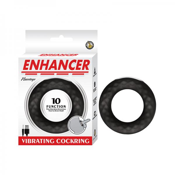 Nasstoys Enhancer Vibrating Cockring Silicone Black Sex Toy Product