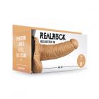 Realrock Hollow Strap On With Balls 7 In. Mocha Sex Toy Product