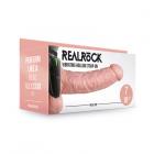 Realrock Vibrating Hollow Strap-on With Balls 7 In. Vanilla Sex Toy Product