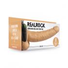Realrock Vibrating Hollow Strap-on With Balls 9 In. Mocha Sex Toy Product