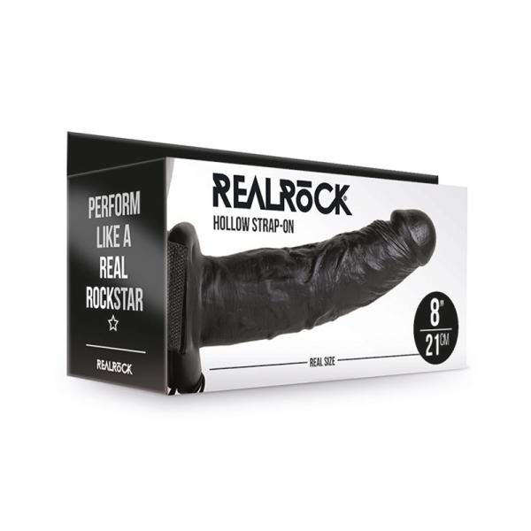 Realrock Hollow Strap-on Without Balls 8 In. Chocolate Sex Toy Product