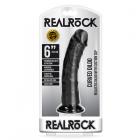 Realrock Curved Realistic Dildo With Suction Cup 6 In. Chocolate Sex Toy Product