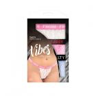 Fantasy Lingerie Vibes Tasty Vibes Pack 3-piece Lace Thong Panty Set Blue/pink/white O/s Sex Toy Product