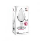 Adam & Eve Pink Gem Glass Plug Large Pink Sex Toy Product