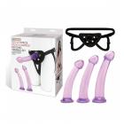 Lux Fetish Size Up 3-piece Dildo And Harness Pegging Training Set Sex Toy Product