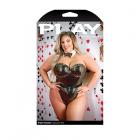 Play High Roller Costume Sequined Bodysuit With Molded Cups, Snap Closure, And Bowtie Collar 1x/2x G Sex Toy Product