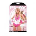 Play Cosplay With Me Sailor Costume Bodysuit With Snap Closure & Matching Arm Bands M/l Pink Sex Toy Product