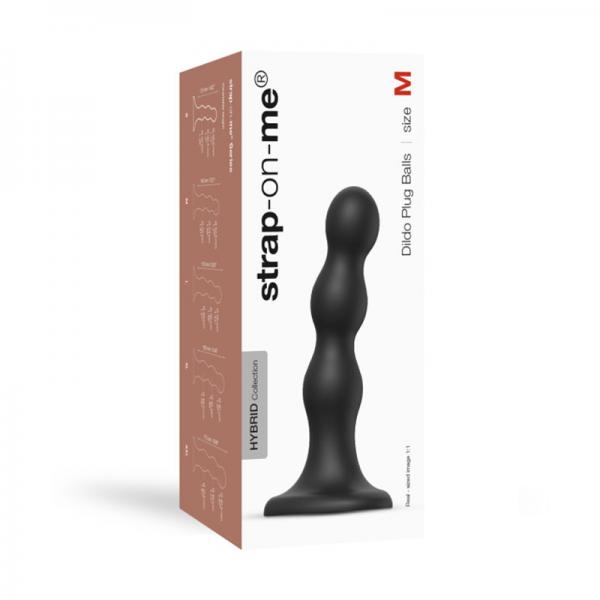 Strap-on-me Dildo Plug Balls M Black Sex Toy Product