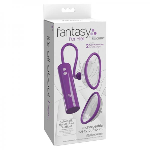 Fantasy For Her Rechargeable Pussy Pump Kit Purple Sex Toy Product