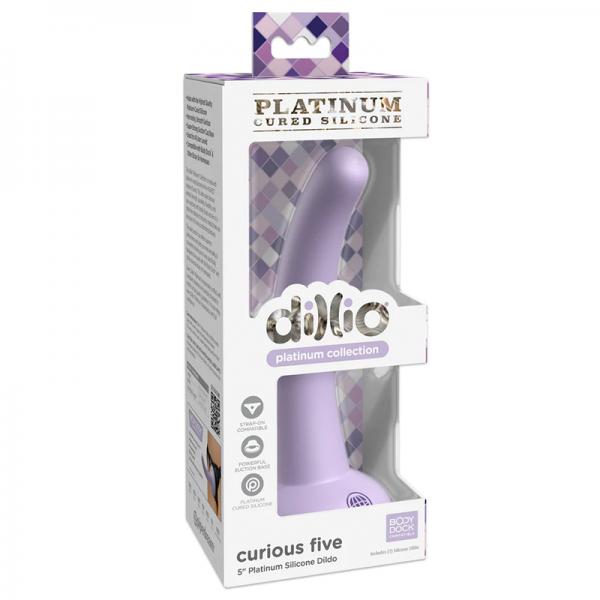 Dillio Platinum Curious Five Silicone Dildo 5 In. Purple Sex Toy Product