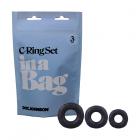 In A Bag C-ring Set Black Sex Toy Product