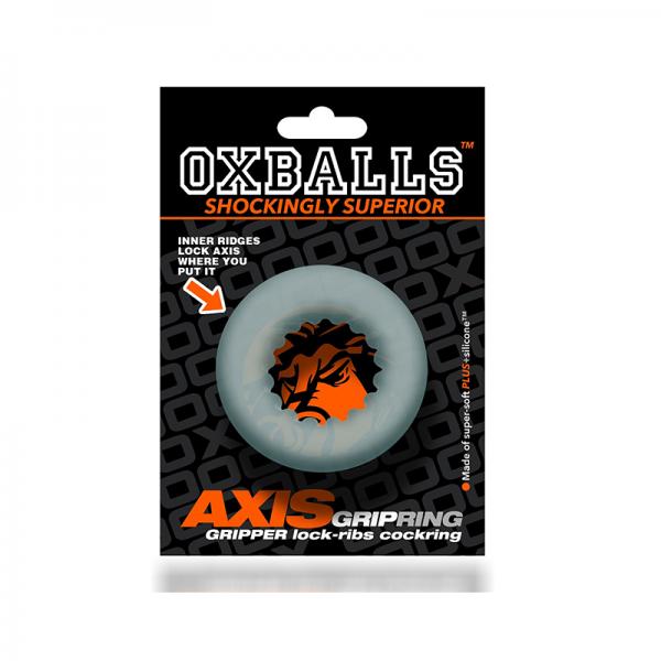Oxballs Axis Rib Griphold Cockring Clear Ice Sex Toy Product