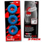 Hunkyjunk Superhuj 3-pack Cockrings Teal Ice Sex Toy Product