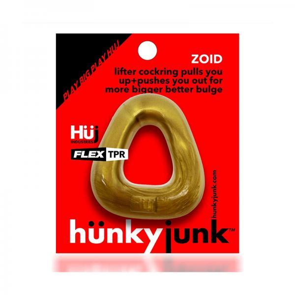 Hunkyjunk Zoid Trapezoid Lifter Cockring Bronze Metallic Sex Toy Product