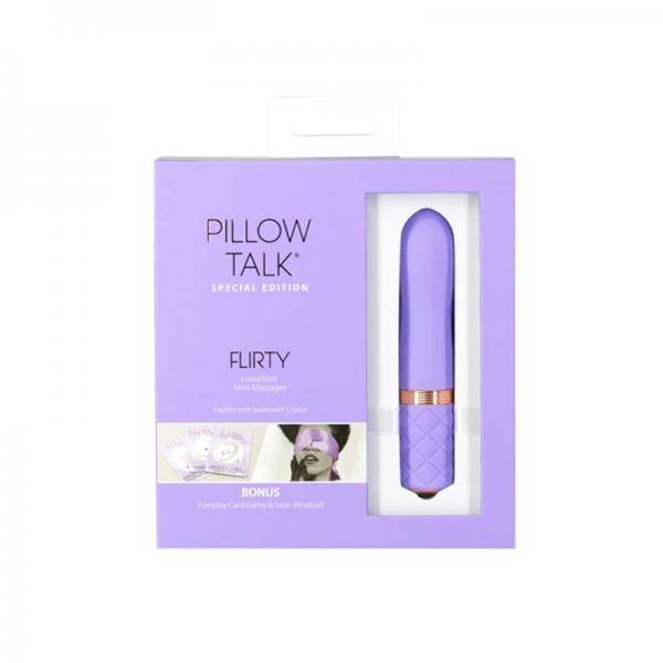 Pillow Talk Special Edition Flirty Mini Massager With Swarovski Crystal Purple Sex Toy Product