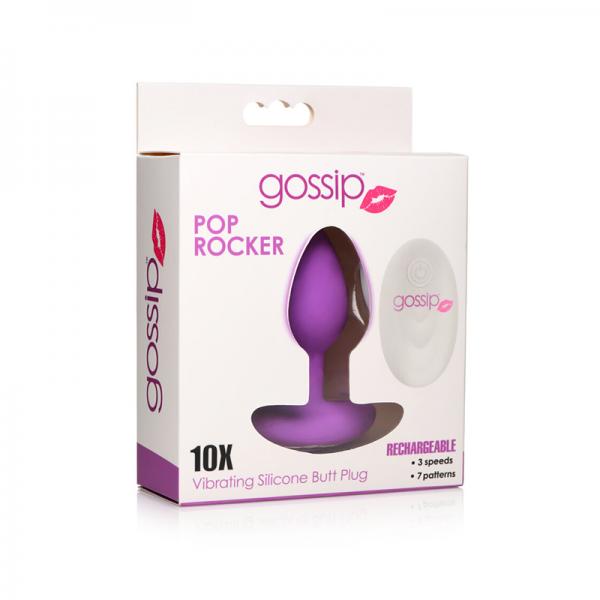Gossip Pop Rocker 10-function Rechargeable Butt Plug Violet Sex Toy Product