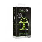 Ouch! Glow Bra Harness - Glow In The Dark - Green - L/xl Sex Toy Product