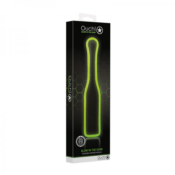 Ouch! Glow Paddle - Glow In The Dark - Green Sex Toy Product