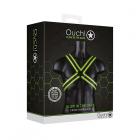 Ouch! Glow Cross Harness - Glow In The Dark - Green - S/m Sex Toy Product