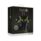 Ouch! Glow Buckle Harness - Glow In The Dark - Green - L/xl Sex Toy Product