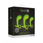 Ouch! Glow Prostate Kit Set Of 3 - Glow In The Dark - Green Sex Toy Product