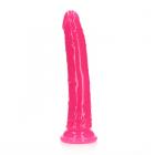 Realrock Glow In The Dark Slim 9 In. Dildo Neon Pink Sex Toy Product