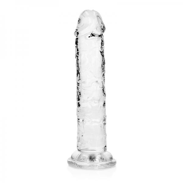 Realrock Crystal Clear Straight 6 In. Dildo Without Balls Clear Sex Toy Product