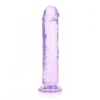 Realrock Crystal Clear Straight 8 In. Dildo Without Balls Purple Sex Toy Product