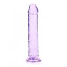 Realrock Crystal Clear Straight 9 In. Dildo Without Balls Purple Sex Toy Product
