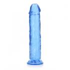 Realrock Crystal Clear Straight 10 In. Dildo Without Balls Blue Sex Toy Product