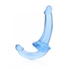 Realrock Crystal Clear 6 In. Strapless Strap-on Dildo Blue Sex Toy Product