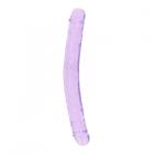 Realrock Crystal Clear Double Dong 13 In. Dual-ended Dildo Purple Sex Toy Product