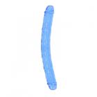 Realrock Crystal Clear Double Dong 13 In. Dual-ended Dildo Blue Sex Toy Product