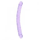 Realrock Crystal Clear Double Dong 18 In. Dual-ended Dildo Purple Sex Toy Product