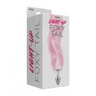 Foxy Tail Light Up Faux Fur Butt Plug With Multicolored Light Pattern Pink Sex Toy Product