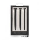 Ouch! Urethral Sounding - Silicone Screw Plug Set - Black Sex Toy Product